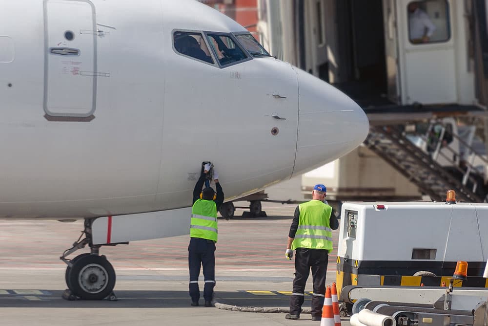 Aircraft door latch for the ICAO English picture description task